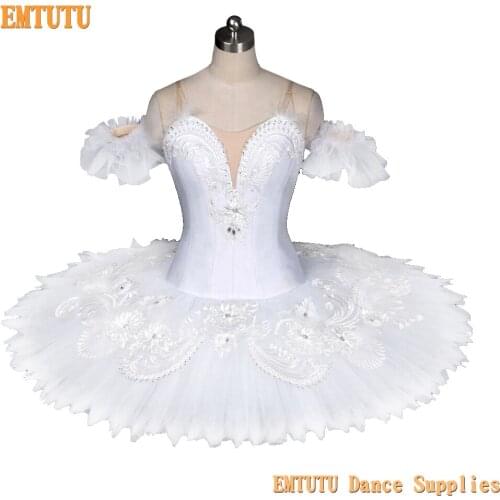 Adult girls white swan lake ballet costumes Nutcracker professional tutu classical platter performance Tutu de ballet