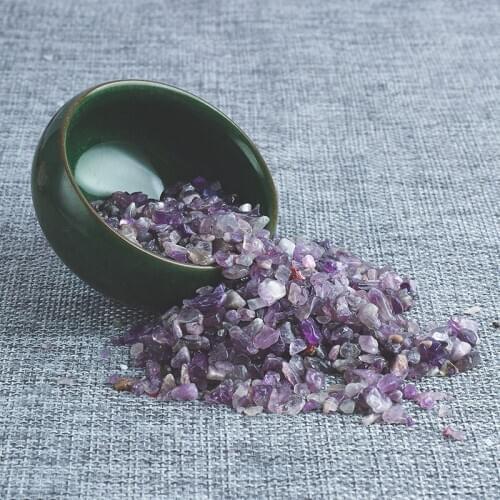 Extra 10g Free 100 Gram Natural Light Amethyst Gemstone Mineral crushed stone Tumbled stone Home Fountain Decor Healing Reiki