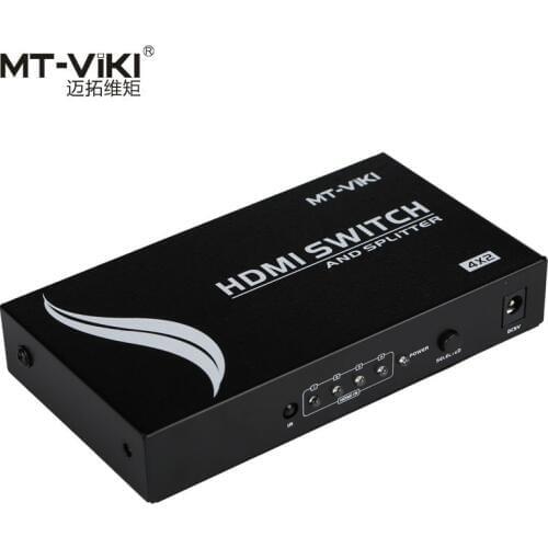 HDMI 4 in 2 out Switch Splitter Selector Distributor 1.4 Version Same Output 3D 1080p IR Remote Conrol HD4-2