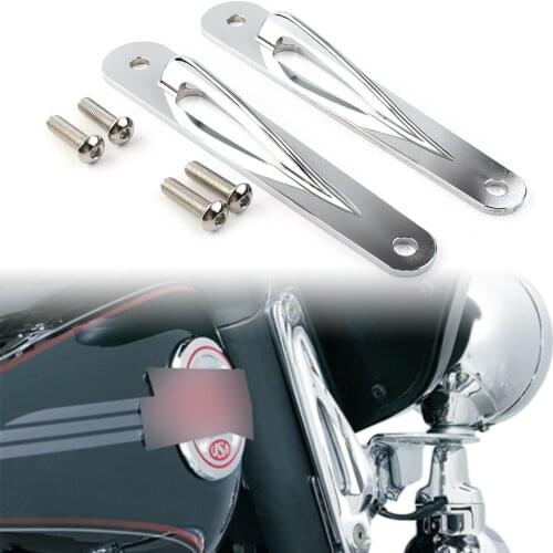 Chrome Motorcycle Custom Tie-Down Brackets Teardrop for Harley Electra Glides 1983-2013 & Road Kings 1994-2020