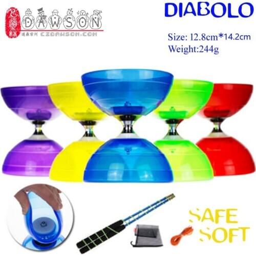 China YOYO Ball Soft Diabolo 1 Or 3 Bearings Set Packing Kongzhu (Dia. 128mm Cup, Sticks, Bag, Spare String)