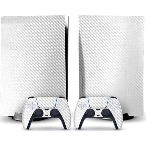 Carbon Fibre Stickers Decals for PS5 Console and Game Controller Game accessorie M5TE