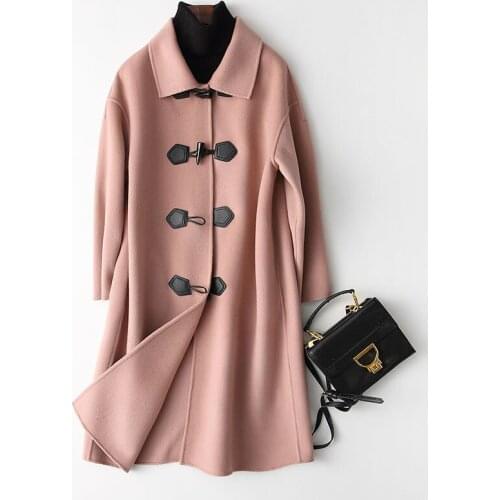4040 New Spring Wool Coat Female England Style Double-sided Wool Coat Women Autumn Winter Jacket casacos 38540 WYQ3403