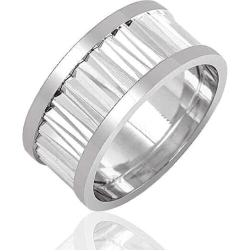 Sterling silver Rhodium Plated Wedding Ring