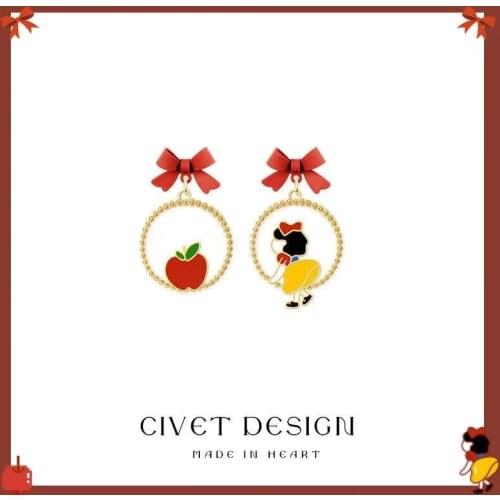 YOUNQ Original S925 Sterling Silver Fugitive Princess Earrings Sweet Bow Drop Earrings Girl Exquisite Jewelry SBE002