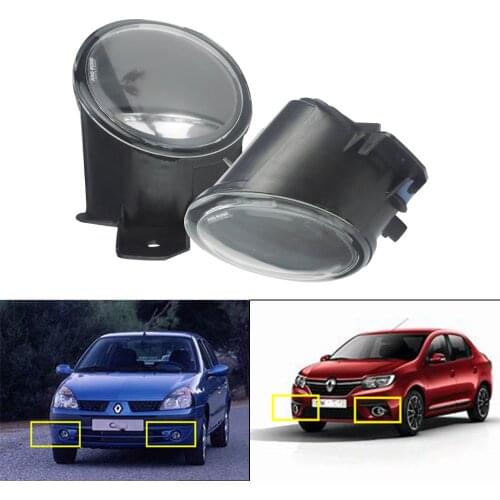 ANGRONG Pair Front Bumper Fog Light Lamps No Bulb L&R For Renault Clio Espace Laguna Master