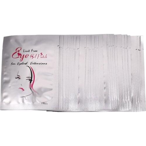 50 Pairs Eyelash Extension Under Gel Eye Pads Non-woven Patches Make-Up