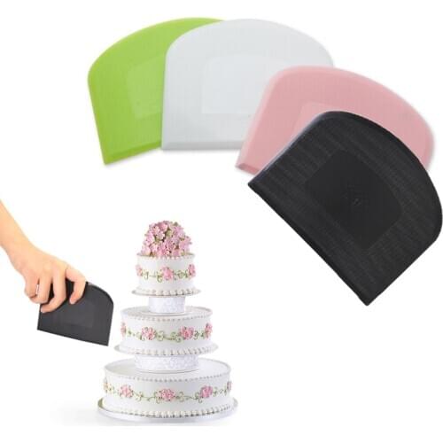 Plastic Dough Scraper Cream Smooth Cake Slicer Spatula Baking Pastry Tools Kitchen Butter Knife Dough Cutter Baking Pastry Tools