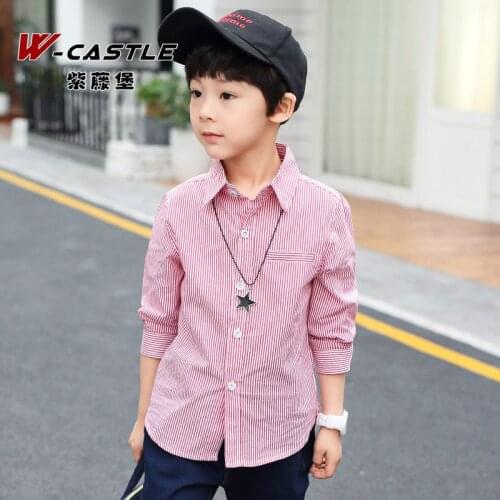 2020 Boys Striped Blouse Shirts Children Fashion Casual Stripe Shirt Kids Boy Spring Autumn Wear Clothing for Boys 3-10 Years