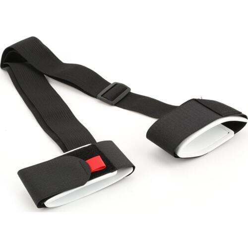 Adjustable Skiing Pole Shoulder Hand Carrier Lash Handle Straps Porter Hook Loop Protecting Black Nylon Ski Handle Strap Bags