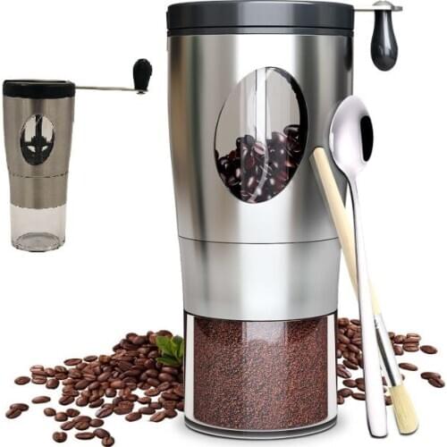 Stainless Steel Manual Coffee Grinder Portable Hand Crank Bean Mill Kitchen Dining Bar Coffeeware coffee machine 2021 New cocina
