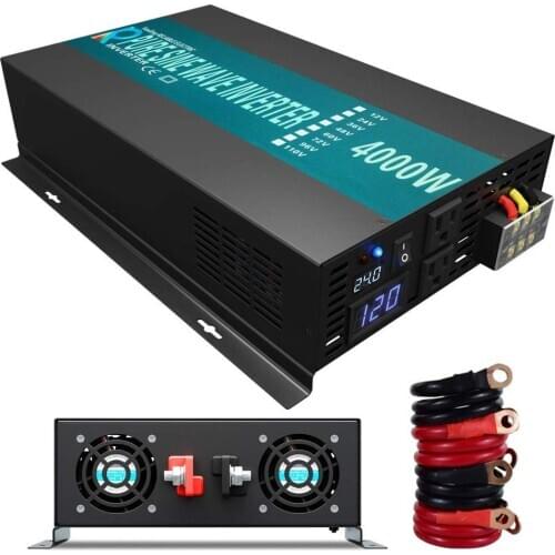 WZRELB Home Power Supply Off Grid Pure Sine Wave 12Vdc to 120Vac 60Hz 4000W Power inverter Off Grid Application Power Converter