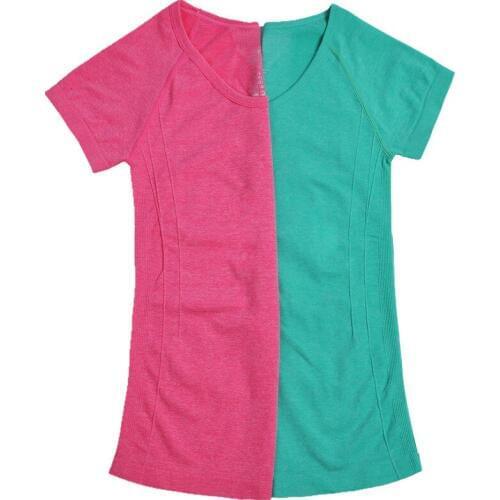 New arrival lulu Short Sleeve Yoga Tops Sport T-Shirts Gym Fitness Tees Dry Quick Women Compression T Shirts Female Clothes