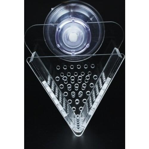 1 pcs Aquarium Red Cone Worm Feeder Fish Tank Live Frozen Shrimp V Shape Acrylic