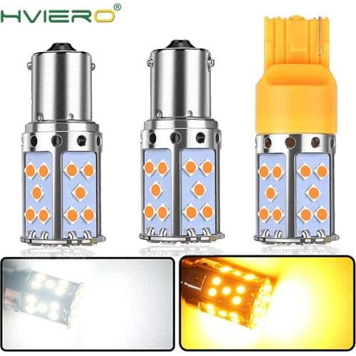 1X P21W LED 1156 BA15S PY21W BAU15S 35SMD Bulb Canbus Free LED AUTO Lamp License Plate Lights Car Turn Signal Light Amber White