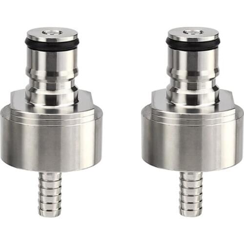 2Pcs/Lot 304 Stainless Steel Carbonation Cap 5/16 Inch Barb, Ball Lock Type, Fit Soft Drink PET Bottles, Homebrew Kegging