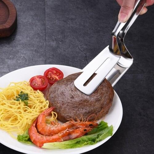 304 Stainless Steel Barbecue Steak Clip Household Kitchen Tool accessories Fried Fish Pancake Bread Clip Tableware