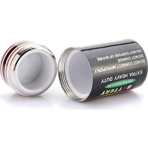 4.5*2.4cm Hidden Money Coins Container Case Battery Secret Stash Diversion Safe Pill Box Battery Storage Boxes