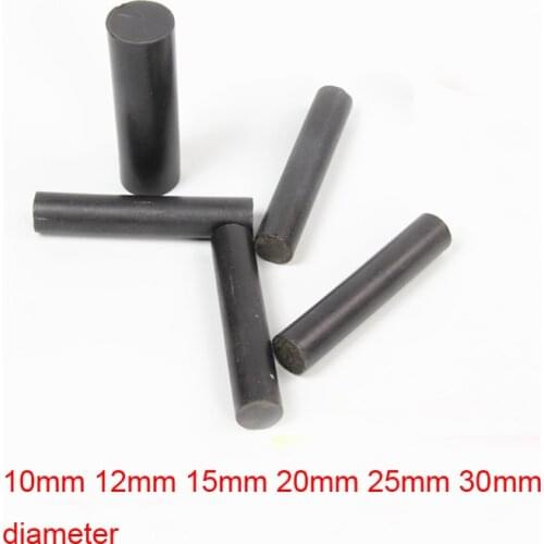 50cm black polytef polytetrafluoroethylene rod black ptfe shaft ETFE FEP stick Graphite filled rod 10mm 12mm 15mm 20mm 25mm 30mm