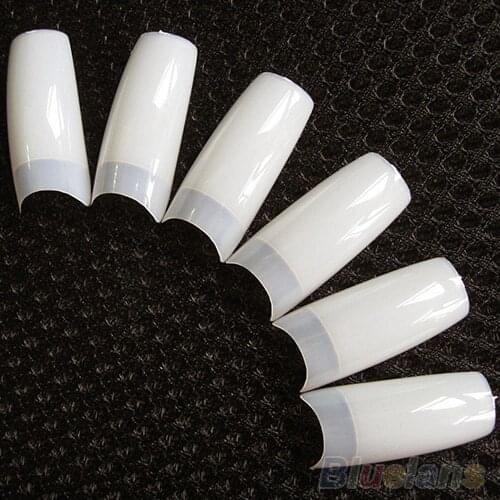 500Pcs 0# - 9# French False Nails Acrylic Nudes Half Nails Tips 10 Sizes False Finger Nail Art Decoration Tip