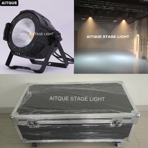 8pcs/CASE LED Par COB 100W RGBW 4in1 Lyre wash Stage Lighting Par 64 professional stage LED Par Light Flight Case