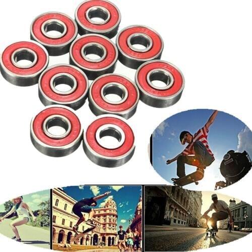 ABEC-5 608 2RS Inline Roller Skate Wheel Bearing Anti-rust Skateboard Wheel Bearing Red Sealed 2.1 x 2.1 x 0.7cm shaft