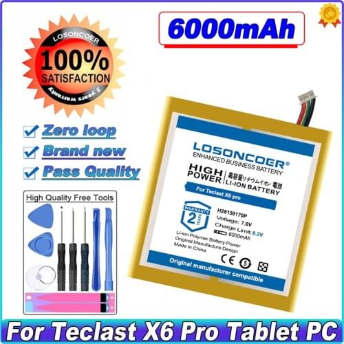 LOSONCOER 6000mAh H28150170P Battery For Teclast X6 Pro Tablet PC Batteries