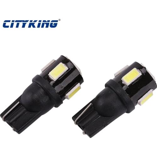 4 x Auto led T10 Led Bulbs 168 194 5W5 W5W 5730 led 6SMD For Car Interior led Dome Reading Clearance Light White DC12V