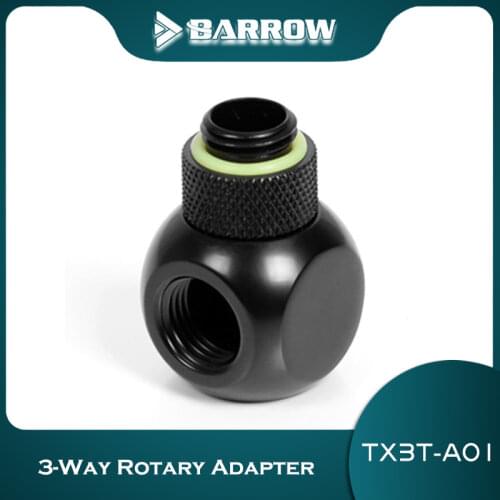 Barrow G1 / 4 Inch Black / Bright Silver / White 3-4Way Rotary Adapter