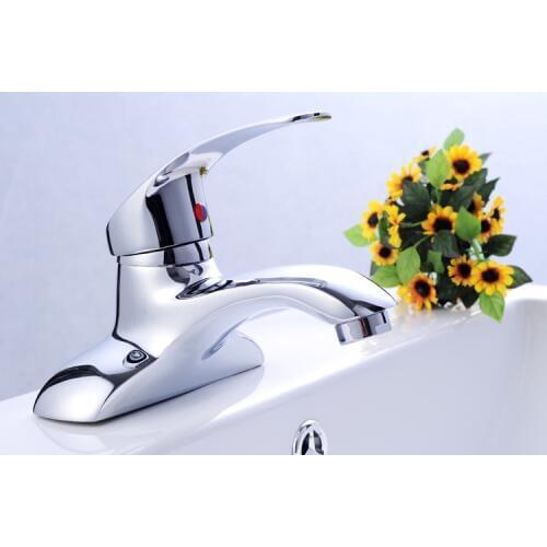 Free shipping Single holder dual hole basin sink faucet with high quality polished chrome bathroom basin faucets,bathroom faucet
