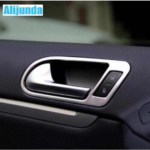 For 2010-2014 VW Volkswagen tiguan interior door handle cover trim sticker decoration stainless steel auto accessories 4pcs/set