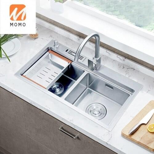 Stainless steel double kitchen sink,sink strainer,basin sink faucet