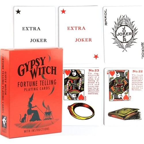 The Gypsy Witch Fortune Telling Cards 52 Cards Game New Beginner Deck Tarot For Beginners Oracle Board Game Toy