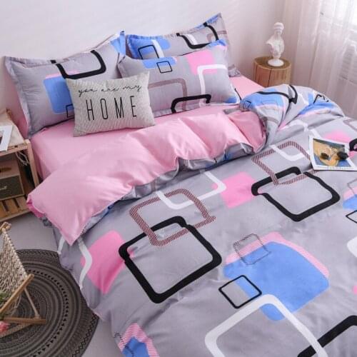 Cute Warm Bedding Set Nordic Double Twin Bedspread Duvet Cover Set Home Decor Bed Linen Set Bedclothes Adult Bedding 4PCS Set