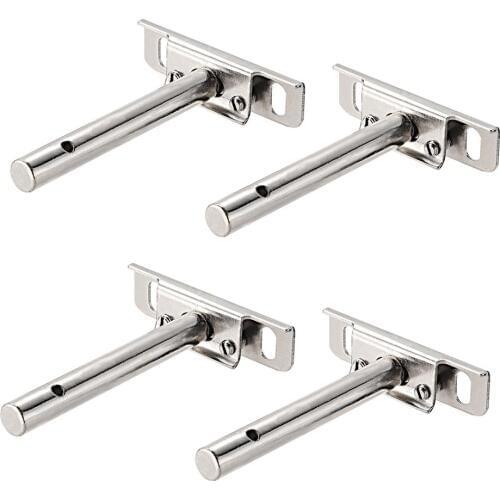 Uxcell 4pcs Invisible Floating Shelf Brackets Adjustable Blind Shelf Floating Support Brackets Concealed Mount for Home Wall DIY