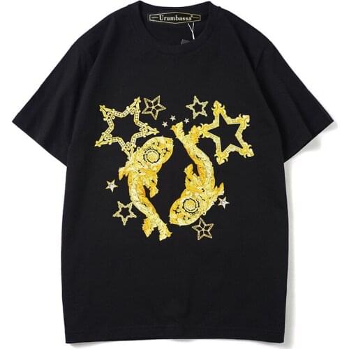 New arrival Men/womens cotton T-shirt Chic women fashion print loose Tee tops B182