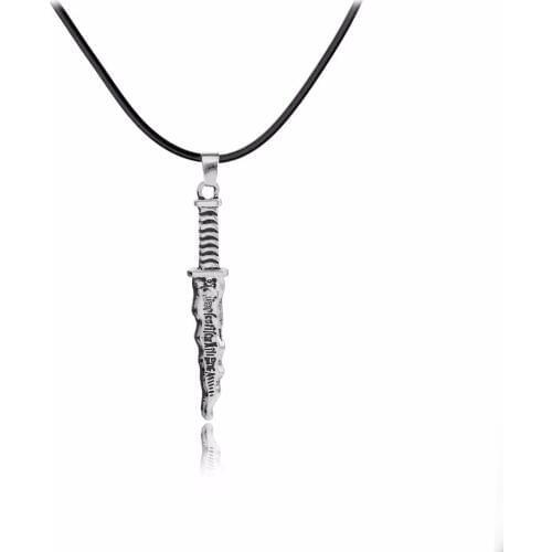 New Design Once Upon A Time Retro Antique Dagger Pendant Necklace With Rope Chain For Men