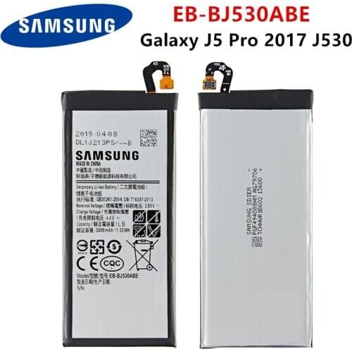 SAMSUNG Orginal EB-BJ530ABE 3000mAh Battery for Samsung Galaxy J5 Pro 2017 J530 SM-J530K SM-J530F SM-J530Y Mobile Phone