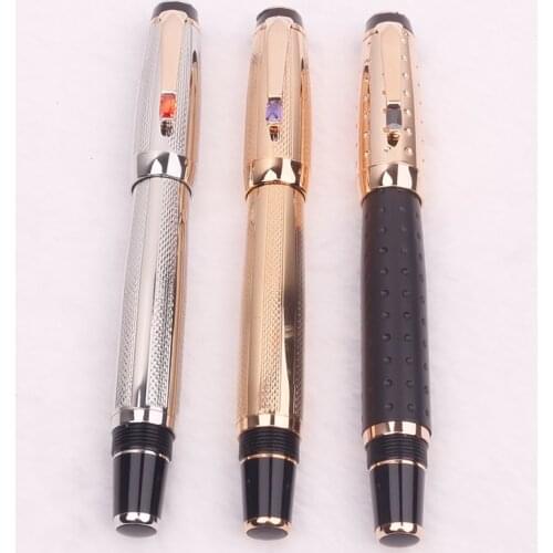 Luxury MB Bohe Black Gem Roller Ball Pen Gel Pens Smooth Fountain Pens Office School Supplies