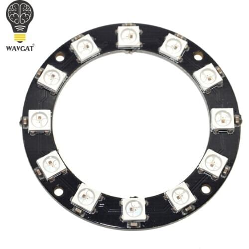 WAVGAT RGB LED Ring 12 Bits LEDs WS2812 5050 RGB LED Ring Lamp Light with Integrated Drivers