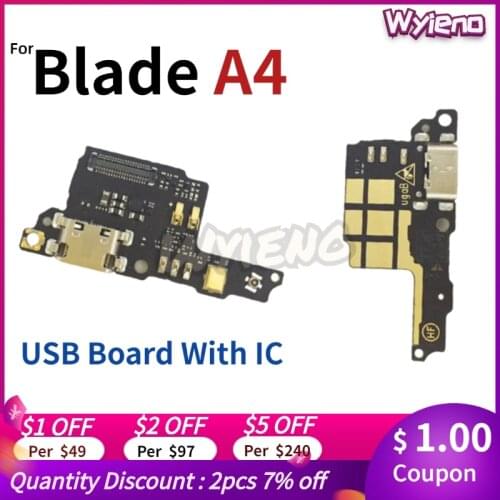 Wyieno For ZTE Blade A4 USB Dock Charging Port Charger Plug Flex Cable Ribbon With Microphone MIC Board