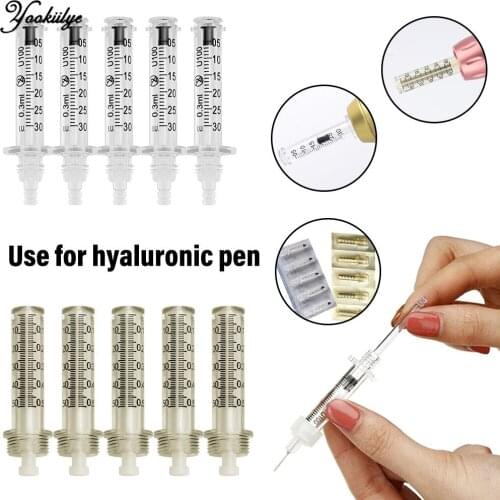 0.3/0.5ml Disposable Sterile Ampoule Head for High Pressure Hyaluronic Pen Lips Injection Tattoo Tip Hyaluron Gun Anti-Wrinkle