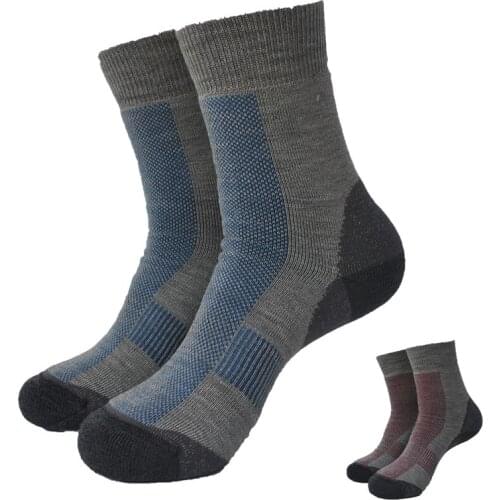 1 Pair Winter The Whole Terry Merino Wool Thick Hiking Socks Mens Socks Womens Socks 2 Colors