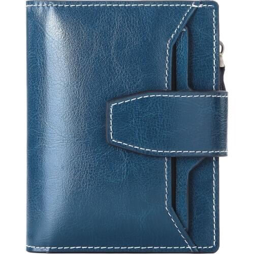 100% Real Leather Wallets Women Famous Brand Luxury Short Wallets