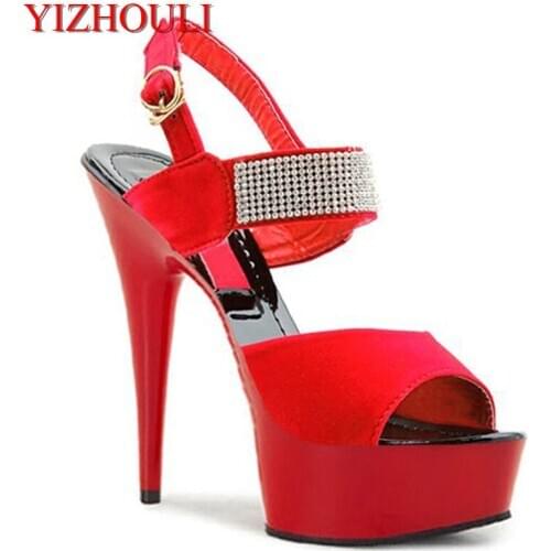 2018 Open toe shoe womens sandals summer gladiator platform thin heel high-heeled shoes 15cm