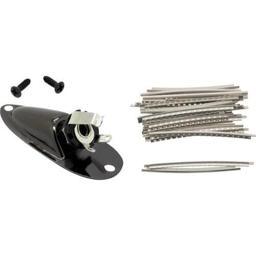 24 PCS Guitar Fret Wire for Fender ST Stratocaster & 1x Boat Style 1/4Inch Guitar Pickup Output Input Jack Plug Socket