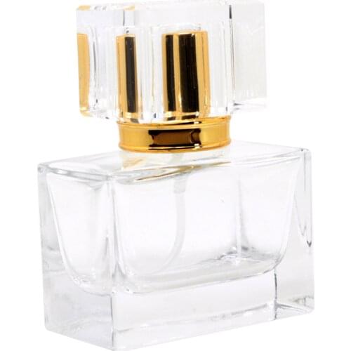 30ml Refillable Clear Glass Perfume Bottle Atomizer with Spray Applicator