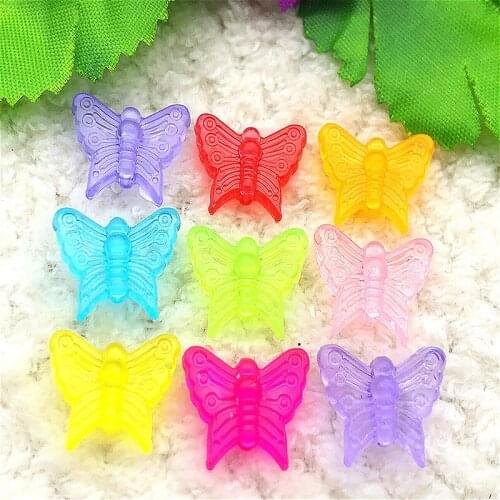 40PCS Resin 16mm 3D Butterfly Flatback Rhinestone Scrapbook Crafts