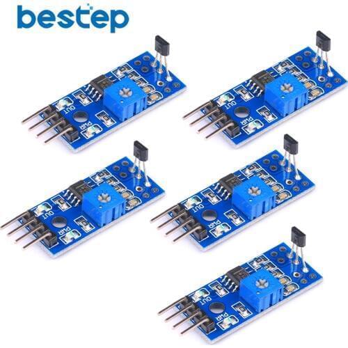 5PCS Hall Sensor Module Motor Speed Measurement Hall Switch for Smart Car Accessories