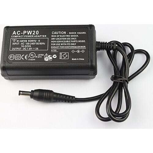 Adapter Power AC-PW20 Charger for Sony NEX5T NEX35C 5N NEX7 NEX6 A7R RX10 Micro SLR Camera Battery External Power Adapter